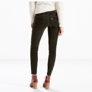 Levis skinny olive green corduroy 710 jeans